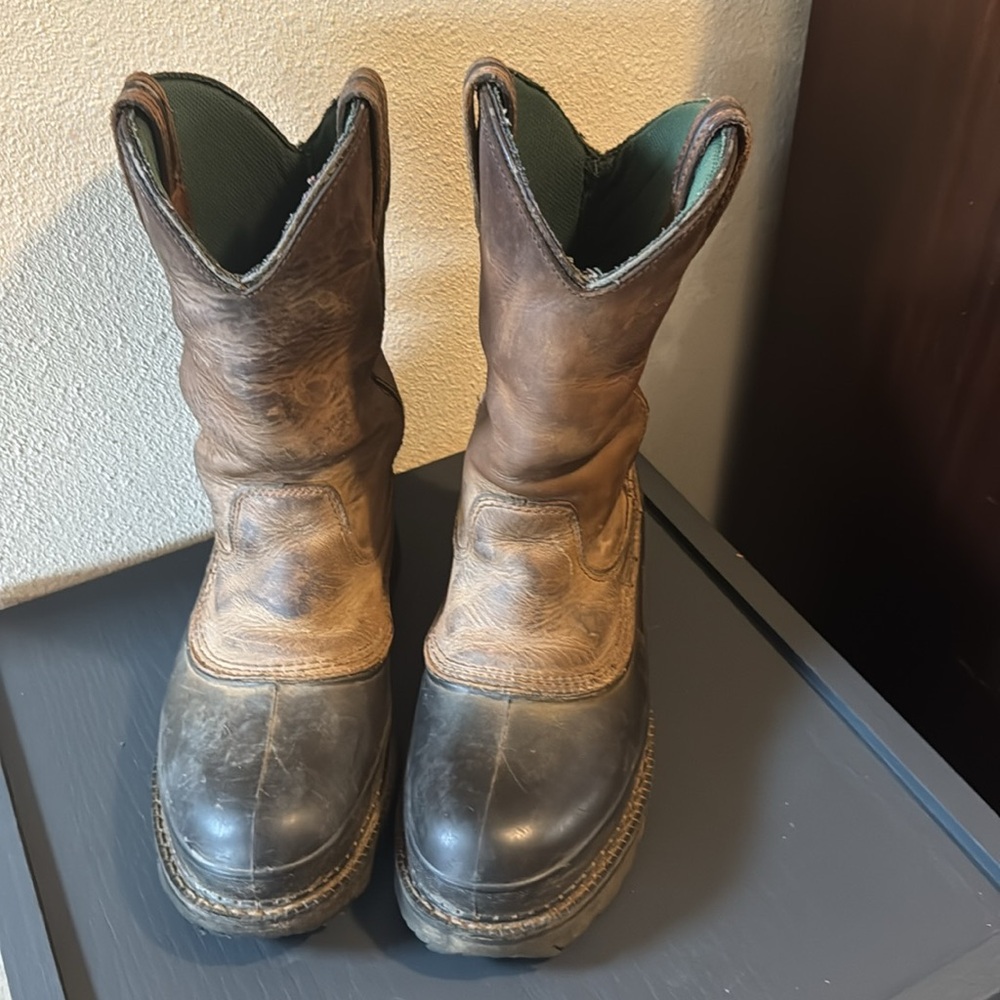 Georgia Boot Mud Dog Farm & Ranch Leather/Rubber Western Boots - Picture 4 of 12